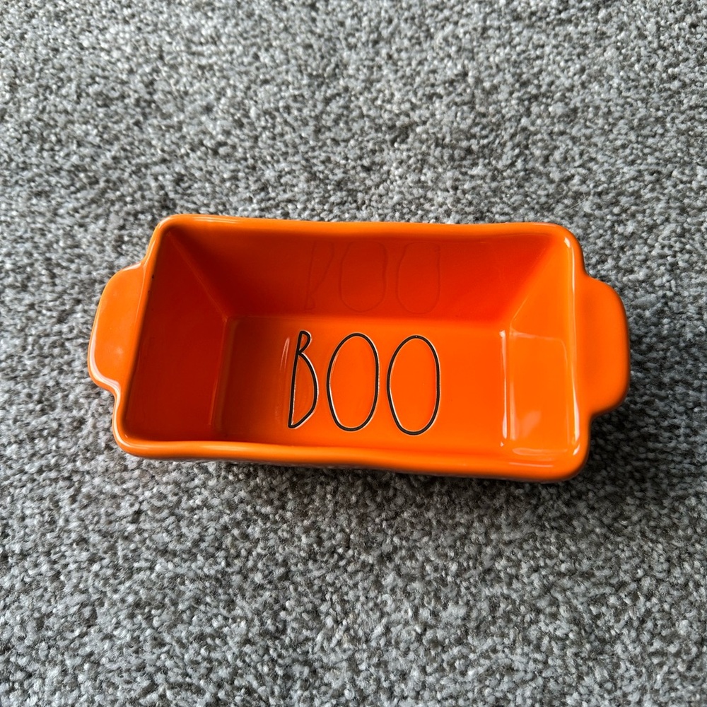 Rae Dunn Orange BOO Mini Loaf Pan